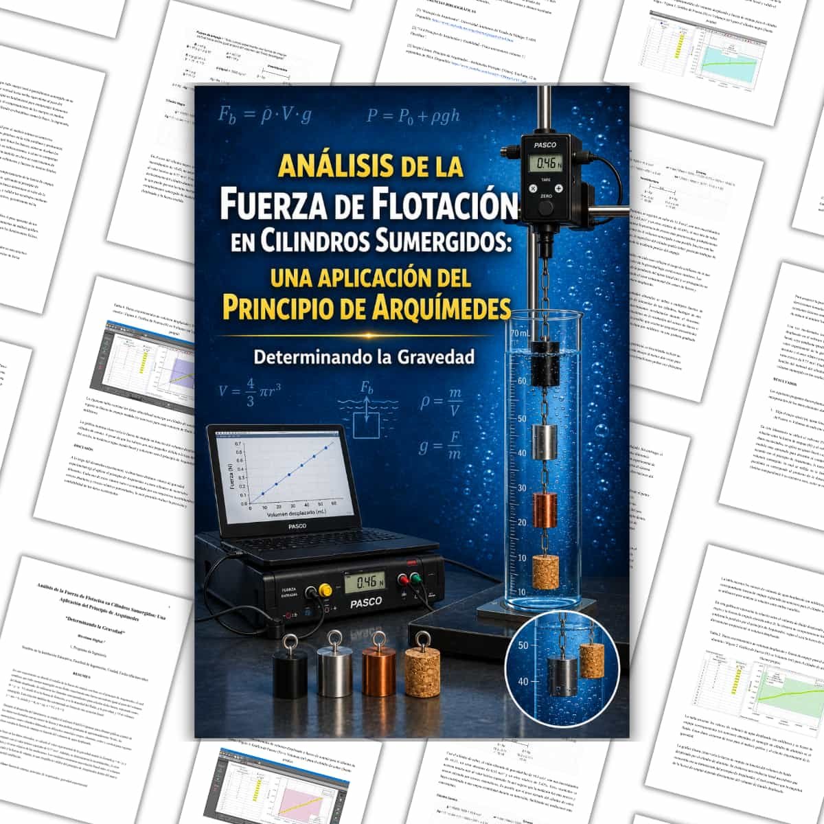 Análisis de la Fuerza de Flotación en Cilindros Sumergidos